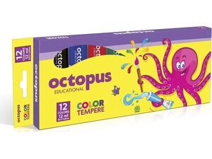 Τέμπερες Octopus UNL-1619 σωληνάριο 12ml Gluten free σετ 12 χρωμάτων