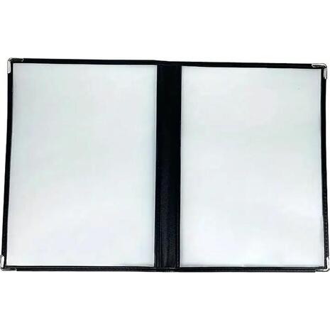 Τιμοκατάλογος (menu) PVC μαύρο 14x21cm A5 για 4 σελίδες