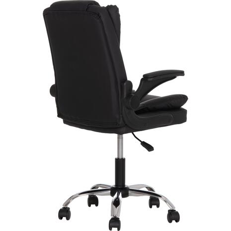ΚΑΡΕΚΛΑ ΓΡΑΦΕΙΟΥ CANAN HM1201.11 ΜΑΥΡΟ PVC-ΒΑΣΗ ΧΡΩΜΙΟΥ 63x62x93-101Υεκ