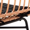 ΚΑΡΕΚΛΑ ALLEGRA HM5705.11 ΜΑΥΡΗ ΜΕΤΑΛΛΙΚΗ ΜΕ ΜΑΞΙΛΑΡΙ-WICKER ΜΠΕΖ 46,5x50x85Υεκ.