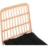 ΚΑΡΕΚΛΑ ALLEGRA HM5705.11 ΜΑΥΡΗ ΜΕΤΑΛΛΙΚΗ ΜΕ ΜΑΞΙΛΑΡΙ-WICKER ΜΠΕΖ 46,5x50x85Υεκ.