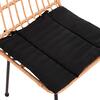 ΚΑΡΕΚΛΑ ALLEGRA HM5705.11 ΜΑΥΡΗ ΜΕΤΑΛΛΙΚΗ ΜΕ ΜΑΞΙΛΑΡΙ-WICKER ΜΠΕΖ 46,5x50x85Υεκ.
