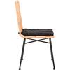 ΚΑΡΕΚΛΑ ALLEGRA HM5705.11 ΜΑΥΡΗ ΜΕΤΑΛΛΙΚΗ ΜΕ ΜΑΞΙΛΑΡΙ-WICKER ΜΠΕΖ 46,5x50x85Υεκ.