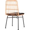 ΚΑΡΕΚΛΑ ALLEGRA HM5705.11 ΜΑΥΡΗ ΜΕΤΑΛΛΙΚΗ ΜΕ ΜΑΞΙΛΑΡΙ-WICKER ΜΠΕΖ 46,5x50x85Υεκ.