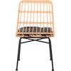 ΚΑΡΕΚΛΑ ALLEGRA HM5705.11 ΜΑΥΡΗ ΜΕΤΑΛΛΙΚΗ ΜΕ ΜΑΞΙΛΑΡΙ-WICKER ΜΠΕΖ 46,5x50x85Υεκ.