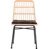 ΚΑΡΕΚΛΑ ALLEGRA HM5705.11 ΜΑΥΡΗ ΜΕΤΑΛΛΙΚΗ ΜΕ ΜΑΞΙΛΑΡΙ-WICKER ΜΠΕΖ 46,5x50x85Υεκ.