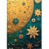 Ημερολόγιο ημερήσιο 2027 Contax Metallic Flowers σκληρόδετο 10x14cm - 56727
