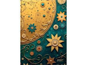 Ημερολόγιο ημερήσιο 2027 Contax Metallic Flowers σκληρόδετο 10x14cm - 56727
