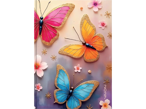 Ημερολόγιο ημερήσιο 2027 Contax Butterflies σκληρόδετο 10x14cm - 56507