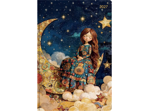 Ημερολόγιο ημερήσιο 2027 Contax Girl on the moon σκληρόδετο 14x21cm - 57612
