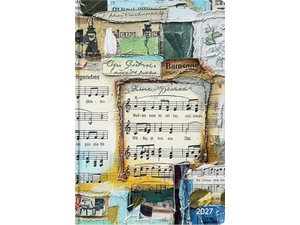 Ημερολόγιο ημερήσιο 2027 Contax Music Notes σκληρόδετο 14x21cm - 57751