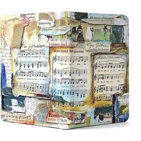 Ημερολόγιο ημερήσιο 2027 Contax Music Notes σκληρόδετο 14x21cm - 57751