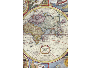 Ημερολόγιο ημερήσιο 2027 Contax Antique Map σκληρόδετο 14x21cm - 57304