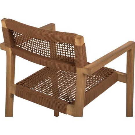 ΠΟΛΥΘΡΟΝΑ CHARLOTTE HM9637.01 ΞΥΛΟ TEAK & ΚΑΦΕ ΣΧΟΙΝΙ--B'ΔΙΑΛΟΓΗΣ 59x54x83Y εκ.