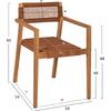 ΠΟΛΥΘΡΟΝΑ CHARLOTTE HM9637.01 ΞΥΛΟ TEAK & ΚΑΦΕ ΣΧΟΙΝΙ--B'ΔΙΑΛΟΓΗΣ 59x54x83Y εκ.