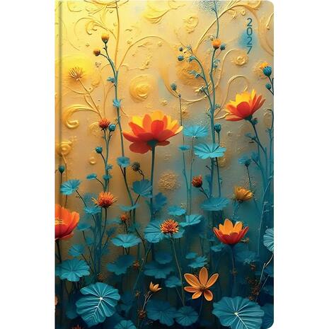 Ημερολόγιο ημερήσιο 2027 Contax Flowers σκληρόδετο 14x21cm - 57417