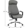 ΚΑΡΕΚΛΑ ΓΡΑΦΕΙΟΥ PREMIUM VELUM HM1233.10 ΓΚΡΙ PU--ΒΑΣΗ ΧΡΩΜΙΟΥ 71x69x116-122Υεκ.
