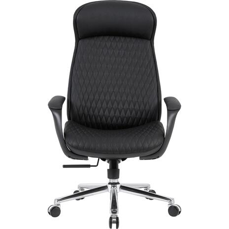 ΚΑΡΕΚΛΑ ΓΡΑΦΕΙΟΥ PREMIUM VELUM HM1233.01 ΜΑΥΡΟ PU--ΒΑΣΗ ΧΡΩΜΙΟΥ 71x69x116-122Υεκ.