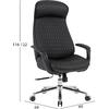 ΚΑΡΕΚΛΑ ΓΡΑΦΕΙΟΥ PREMIUM VELUM HM1233.01 ΜΑΥΡΟ PU--ΒΑΣΗ ΧΡΩΜΙΟΥ 71x69x116-122Υεκ.