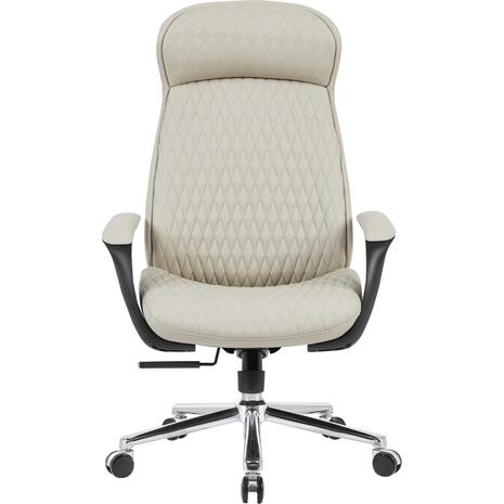 ΚΑΡΕΚΛΑ ΓΡΑΦΕΙΟΥ PREMIUM VELUM HM1233.02 ΜΠΕΖ PU--ΒΑΣΗ ΧΡΩΜΙΟΥ 71x69x116-122Υεκ.