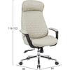 ΚΑΡΕΚΛΑ ΓΡΑΦΕΙΟΥ PREMIUM VELUM HM1233.02 ΜΠΕΖ PU--ΒΑΣΗ ΧΡΩΜΙΟΥ 71x69x116-122Υεκ.