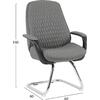 ΚΑΡΕΚΛΑ ΕΠΙΣΚΕΠΤΗ VELUM-s HM1235.10 ΓΚΡΙ PU--ΒΑΣΗ ΧΡΩΜΙΟΥ 71x60x100Υεκ.