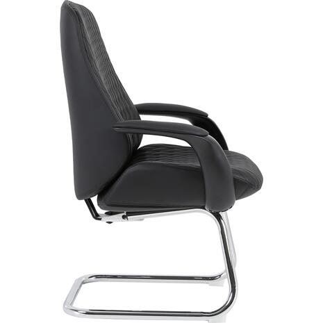 ΚΑΡΕΚΛΑ ΕΠΙΣΚΕΠΤΗ VELUM-s HM1235.01 ΜΑΥΡO PU--ΒΑΣΗ ΧΡΩΜΙΟΥ 71x60x100Υεκ.