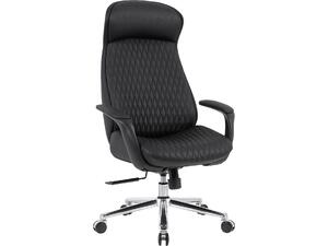 ΚΑΡΕΚΛΑ ΓΡΑΦΕΙΟΥ PREMIUM VELUM HM1233.01 ΜΑΥΡΟ PU--ΒΑΣΗ ΧΡΩΜΙΟΥ 71x69x116-122Υεκ.