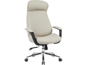 ΚΑΡΕΚΛΑ ΓΡΑΦΕΙΟΥ PREMIUM VELUM HM1233.02 ΜΠΕΖ PU--ΒΑΣΗ ΧΡΩΜΙΟΥ 71x69x116-122Υεκ.
