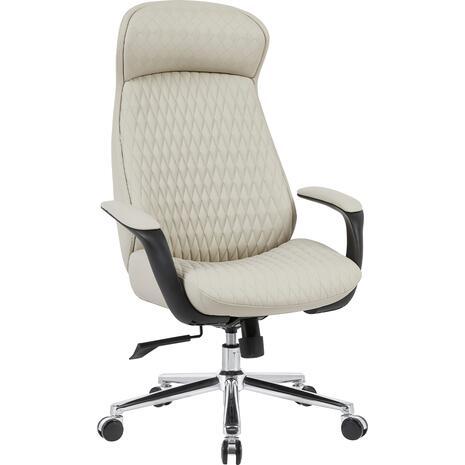 ΚΑΡΕΚΛΑ ΓΡΑΦΕΙΟΥ PREMIUM VELUM HM1233.02 ΜΠΕΖ PU--ΒΑΣΗ ΧΡΩΜΙΟΥ 71x69x116-122Υεκ.
