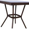 ΤΡΑΠΕΖΙ ΑΛΟΥΜΙΝΙΟΥ HARLOW 70X70X76Υ ΜΕ ΟΨΗ BAMBOO HM5568.03 ΚΑΦΕ ΜΕ ΓΥΑΛΙ