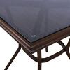 ΤΡΑΠΕΖΙ ΑΛΟΥΜΙΝΙΟΥ HARLOW 70X70X76Υ ΜΕ ΟΨΗ BAMBOO HM5568.03 ΚΑΦΕ ΜΕ ΓΥΑΛΙ