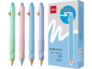 Στυλό Gel Deli G310-BL erasable με κουμπί 0.5mm μπλε