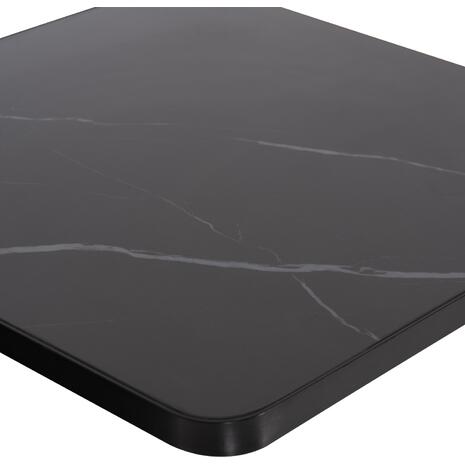 ΕΠΙΦΑΝΕΙΑ ΤΡΑΠΕΖΙΟΥ SINTERED STONE HM6654.03 BLACK MARBLE--ΠΛΑΙΣΙΟ ALU ΜΑΥΡΟ 70x70εκ.