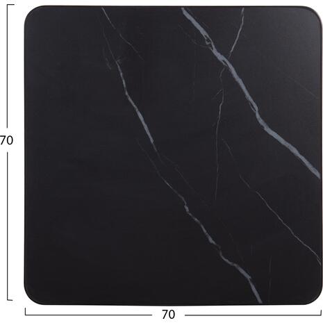 ΕΠΙΦΑΝΕΙΑ ΤΡΑΠΕΖΙΟΥ SINTERED STONE HM6654.03 BLACK MARBLE--ΠΛΑΙΣΙΟ ALU ΜΑΥΡΟ 70x70εκ.