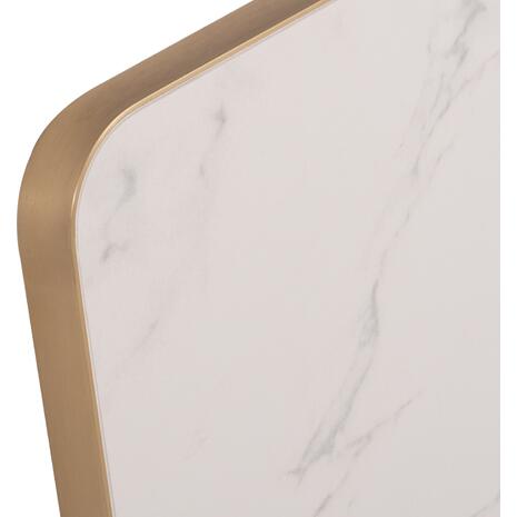 ΕΠΙΦΑΝΕΙΑ ΤΡΑΠΕΖΙΟΥ SINTERED STONE HM6654.12 WHITE MARBLE--ΠΛΑΙΣΙΟ ALU ΧΡΥΣΟ 70x70εκ.