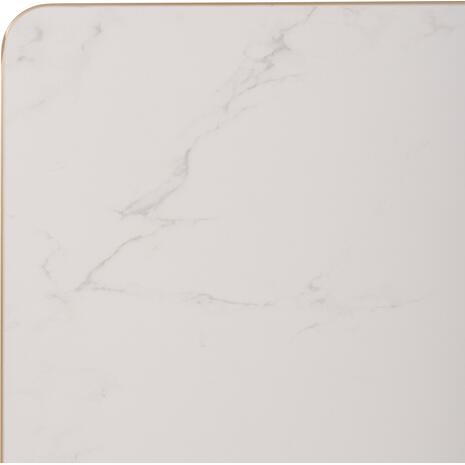 ΕΠΙΦΑΝΕΙΑ ΤΡΑΠΕΖΙΟΥ SINTERED STONE HM6654.12 WHITE MARBLE--ΠΛΑΙΣΙΟ ALU ΧΡΥΣΟ 70x70εκ.