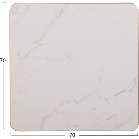 ΕΠΙΦΑΝΕΙΑ ΤΡΑΠΕΖΙΟΥ SINTERED STONE HM6654.12 WHITE MARBLE--ΠΛΑΙΣΙΟ ALU ΧΡΥΣΟ 70x70εκ.