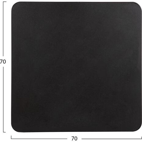 ΕΠΙΦΑΝΕΙΑ ΤΡΑΠΕΖΙΟΥ SINTERED STONE ΤΕΤΡΑΓΩΝΗ HM6654.01 ΜΑΥΡΗ ΜΕ ΠΛΑΙΣΙΟ ALU ΜΑΥΡΟ 70x70εκ.