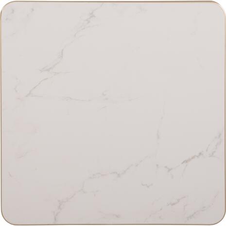 ΕΠΙΦΑΝΕΙΑ ΤΡΑΠΕΖΙΟΥ SINTERED STONE HM6654.12 WHITE MARBLE--ΠΛΑΙΣΙΟ ALU ΧΡΥΣΟ 70x70εκ.