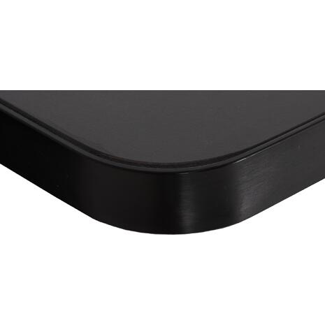 ΕΠΙΦΑΝΕΙΑ ΤΡΑΠΕΖΙΟΥ SINTERED STONE HM6655.03 BLACK MARBLE--ΠΛΑΙΣΙΟ ALU ΜΑΥΡΟ 80x80εκ.
