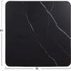 ΕΠΙΦΑΝΕΙΑ ΤΡΑΠΕΖΙΟΥ SINTERED STONE HM6655.03 BLACK MARBLE--ΠΛΑΙΣΙΟ ALU ΜΑΥΡΟ 80x80εκ.