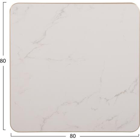 ΕΠΙΦΑΝΕΙΑ ΤΡΑΠΕΖΙΟΥ SINTERED STONE HM6655.12 WHITE MARBLE--ΠΛΑΙΣΙΟ ALU ΧΡΥΣΟ 80x80εκ.
