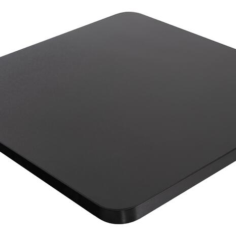 ΕΠΙΦΑΝΕΙΑ ΤΡΑΠΕΖΙΟΥ SINTERED STONE ΤΕΤΡΑΓΩΝΗ HM6655.01 ΜΑΥΡΗ ΜΕ ΠΛΑΙΣΙΟ ALU ΜΑΥΡΟ 80x80εκ.
