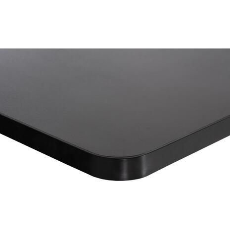 ΕΠΙΦΑΝΕΙΑ ΤΡΑΠΕΖΙΟΥ SINTERED STONE ΤΕΤΡΑΓΩΝΗ HM6655.01 ΜΑΥΡΗ ΜΕ ΠΛΑΙΣΙΟ ALU ΜΑΥΡΟ 80x80εκ.