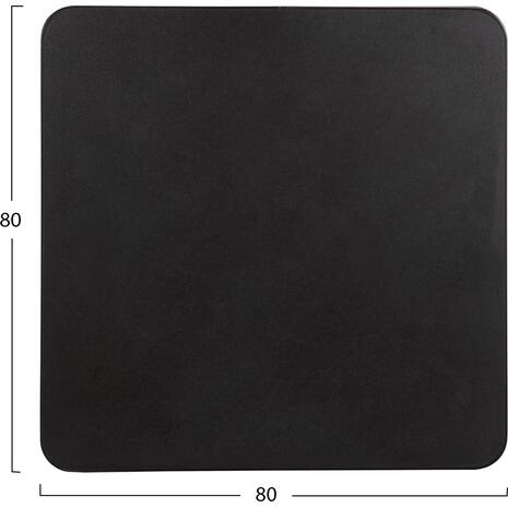 ΕΠΙΦΑΝΕΙΑ ΤΡΑΠΕΖΙΟΥ SINTERED STONE ΤΕΤΡΑΓΩΝΗ HM6655.01 ΜΑΥΡΗ ΜΕ ΠΛΑΙΣΙΟ ALU ΜΑΥΡΟ 80x80εκ.
