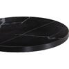 ΕΠΙΦΑΝΕΙΑ ΤΡΑΠΕΖΙΟΥ SINTERED STONE HM6653.03 BLACK MARBLE--ΠΛΑΙΣΙΟ ALU ΜΑΥΡΟ Φ70εκ.