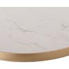 ΕΠΙΦΑΝΕΙΑ ΤΡΑΠΕΖΙΟΥ SINTERED STONE HM6653.12 WHITE MARBLE--ΠΛΑΙΣΙΟ ALU ΧΡΥΣΟ Φ70εκ.