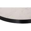 ΕΠΙΦΑΝΕΙΑ ΤΡΑΠΕΖΙΟΥ SINTERED STONE HM6652.02 WHITE MARBLE--ΠΛΑΙΣΙΟ ALU ΜΑΥΡΟ Φ60εκ.