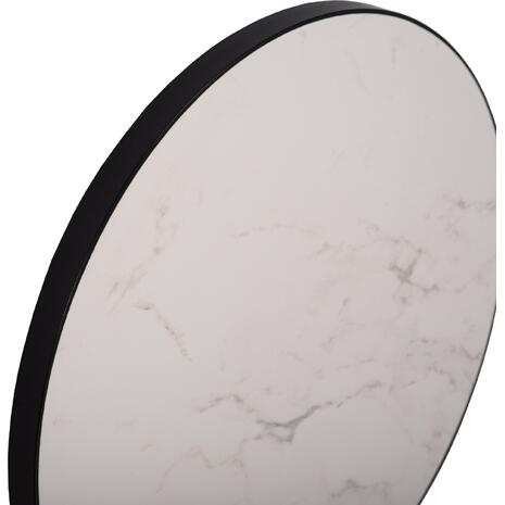 ΕΠΙΦΑΝΕΙΑ ΤΡΑΠΕΖΙΟΥ SINTERED STONE HM6652.02 WHITE MARBLE--ΠΛΑΙΣΙΟ ALU ΜΑΥΡΟ Φ60εκ.